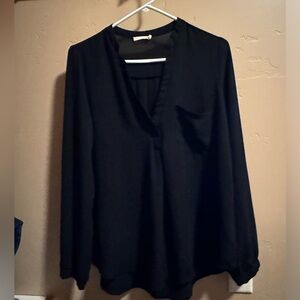 LUSH black long sleeve blouse